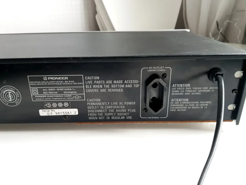 Pioneer SG-540  Stereo Graphic Equalizer - Bild 5 av 8