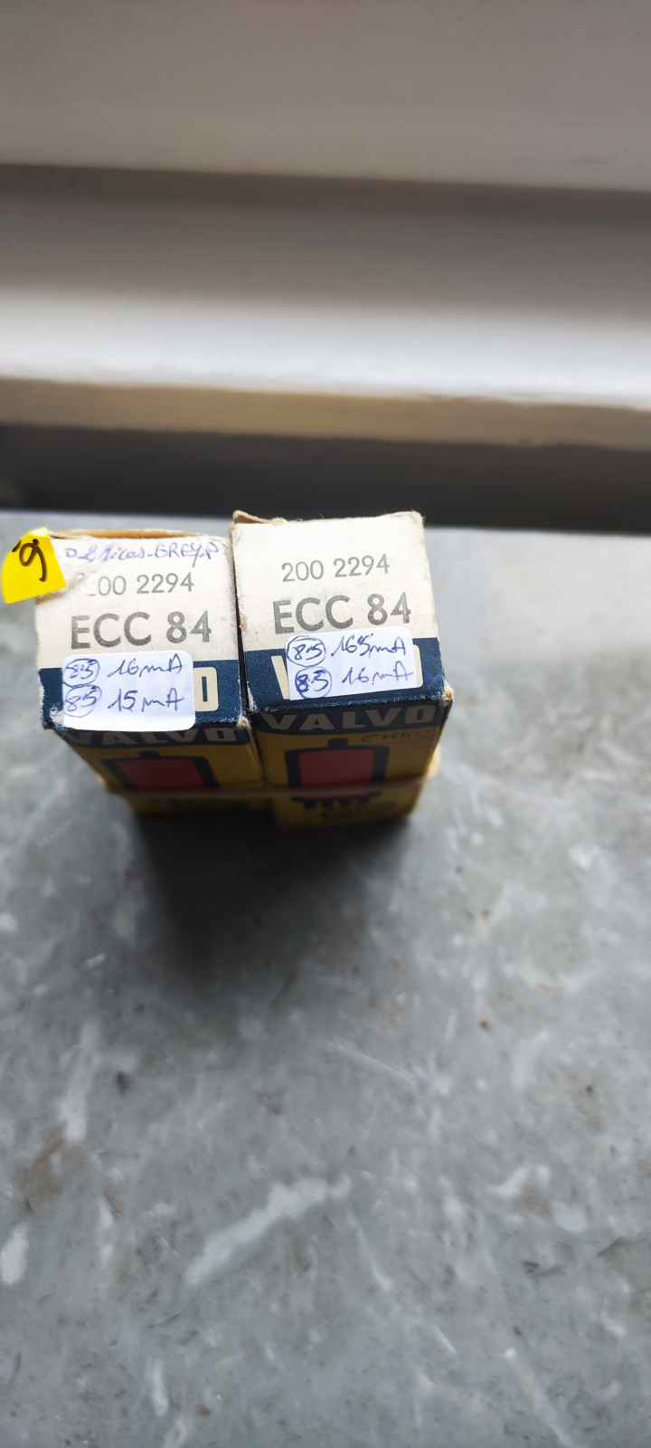 ECC 84 Valvo NOS/NIB matchat par