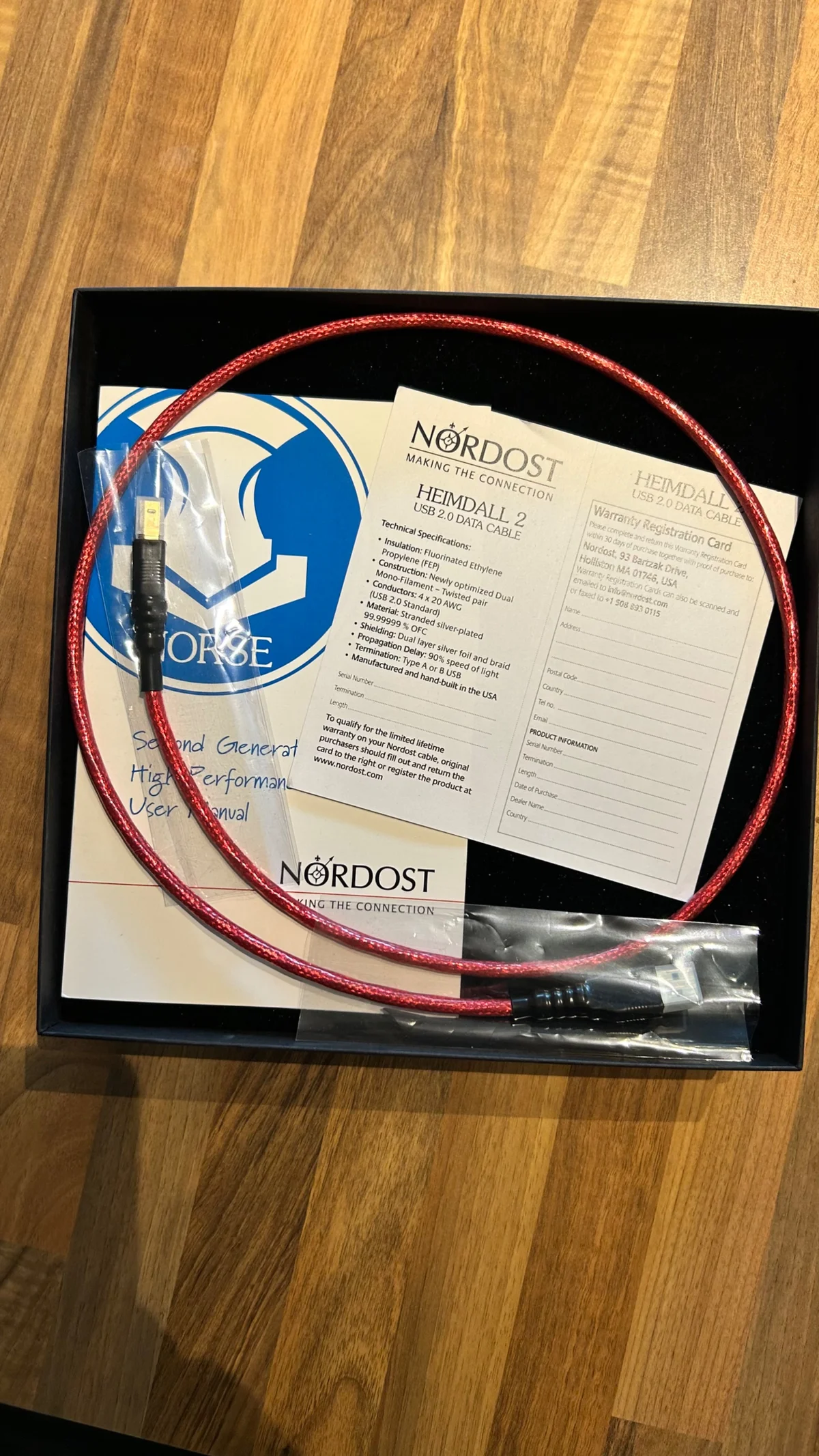 Nordost Heimdall 2 USB-kabel, 1m