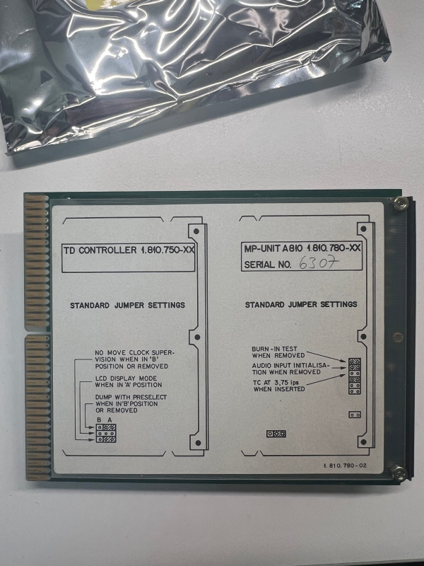 STUDER A810 MP Unit till rullbandspelare m nytt batteri STUDER A810 MP Unit till rullbandspelare m nytt batteri - Bild 2 av 4