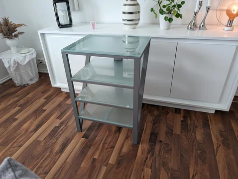 Hifi rack 4 plan i glas 50 kg