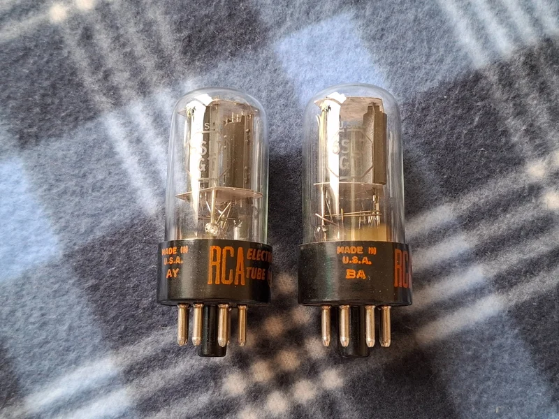 RCA 6SL7GT Black Plate &ndash; NOS Matchat Par &ndash; Originalkartonger - Billede 3 af 7