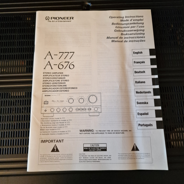 Pioneer A-676 Pioneer A-676 - Bild 5 av 5