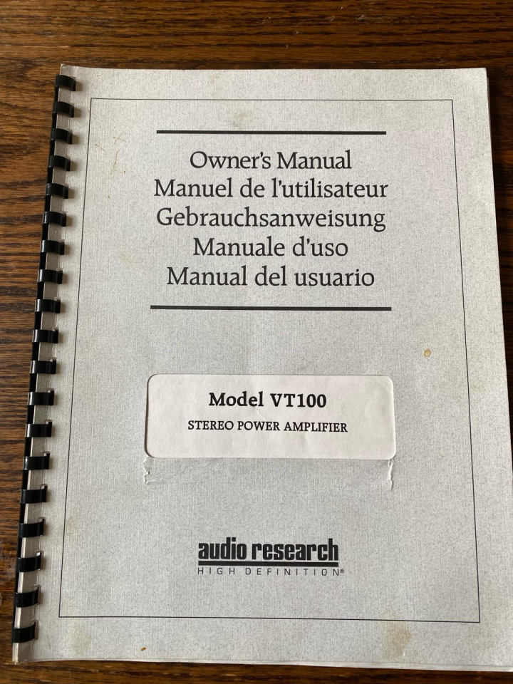 Audio Research VT-100 MKII Rörsteg