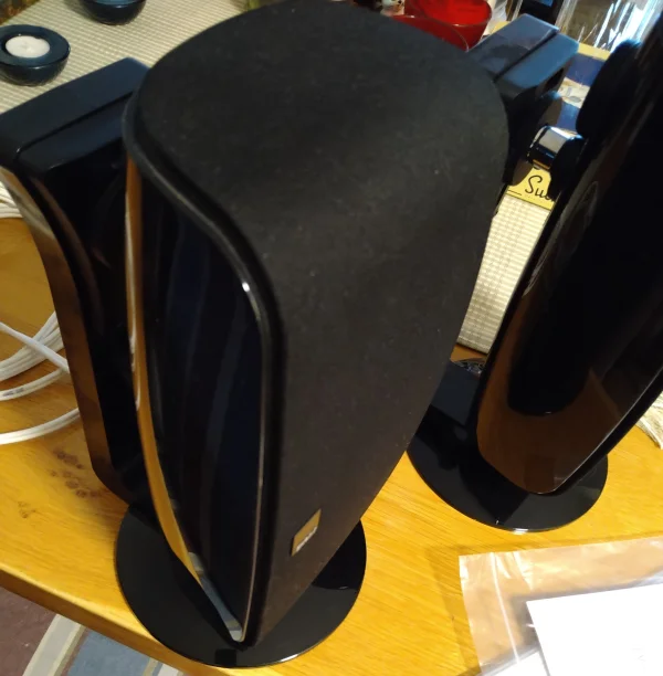 Dali Fazon - 1 par svarta inkl fot / v&auml;ggf&auml;ste, Kabel. - Bild 5 av 6