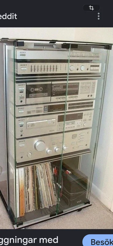 Stereorack m glasd&ouml;rr/d&ouml;rrar - Bild 2 av 2