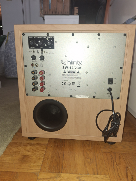 Infinity SW-12/230 Aktiv Subwoofer Infinity SW-12/230 Aktiv Subwoofer - Bild 3 av 4