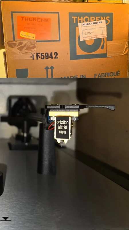 Thorens TD166 MK2 med Ortofon MC20 super Pickup - Bild 2 av 2