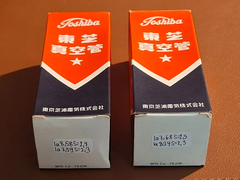 Toshiba 6SN7GTB &ndash; Made in Japan &ndash; originalkartonger &ndash; NOS matchat par - Bild 2 av 8