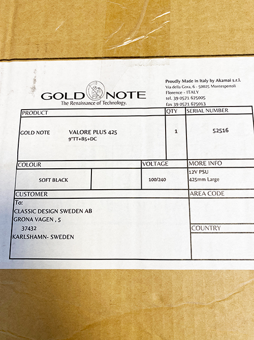 Gold Note Valore Plus 425