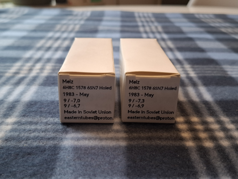 MELZ 6SN7 6H8C 1578 6N8S Holed Plates NOS Radiorör - Bild 1 av 6