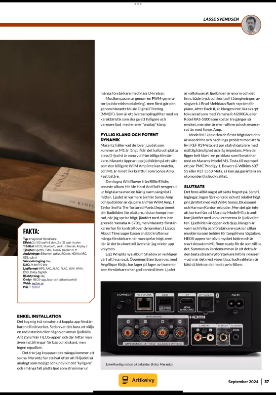 Marantz streamingf&ouml;rst&auml;rkare M1 - Bild 3 av 4