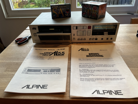 ALPINE AL55 kasettdäck - Nyservat ny rem 