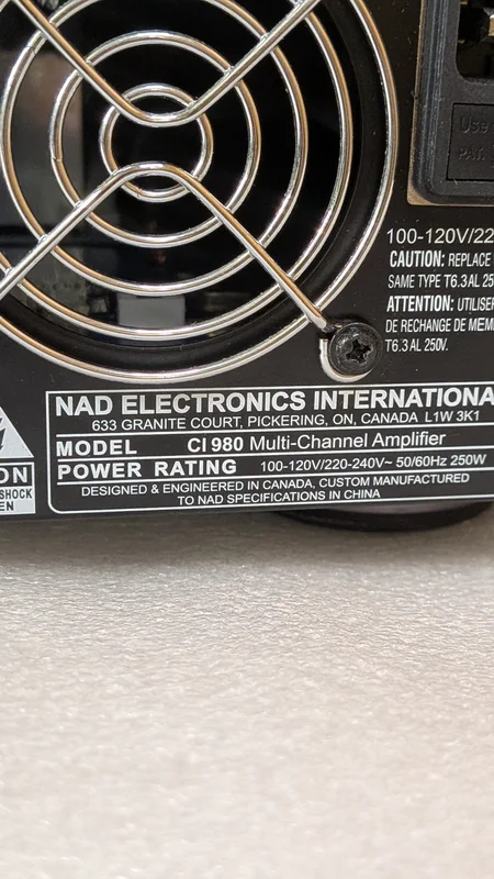 NAD CI 980 multi-channel f&ouml;rst&auml;rkare svart - Bild 2 av 8