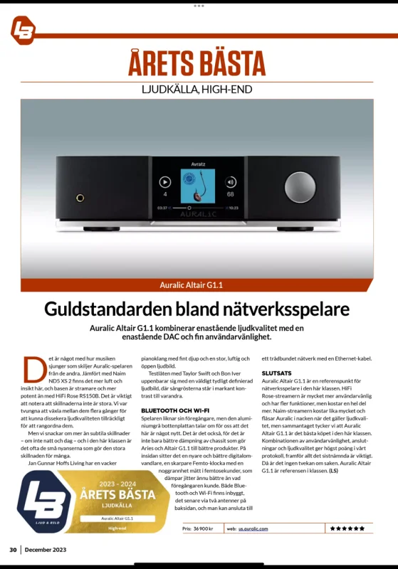 Auralic Altair G1.1 - Streamer/DAC/F&ouml;rsteg - Demoex - Bild 3 av 7