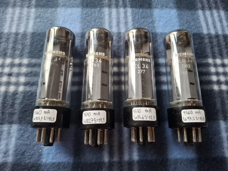 EL34 / 6ca7 Siemens Matchat kvartett NOS EL34 / 6ca7 Siemens Matchat kvartett NOS - Bild 4 av 8