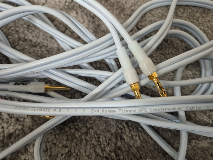 Supra högtalarkablar 1 st 4.0 mm 6m o 1 st 2.5 mm 8 meter