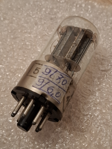 MELZ 6N8S / 6H8C / 1578 / 6SN7 METAL BASE NOS 1954 Rare Military