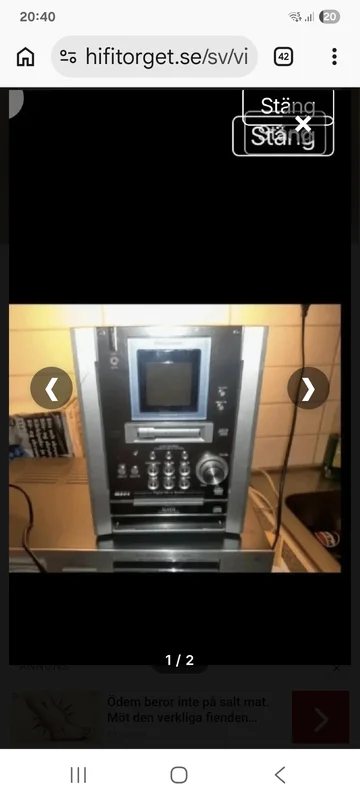 Liten Stereo utan fj&auml;rren - Bild 1 av 2