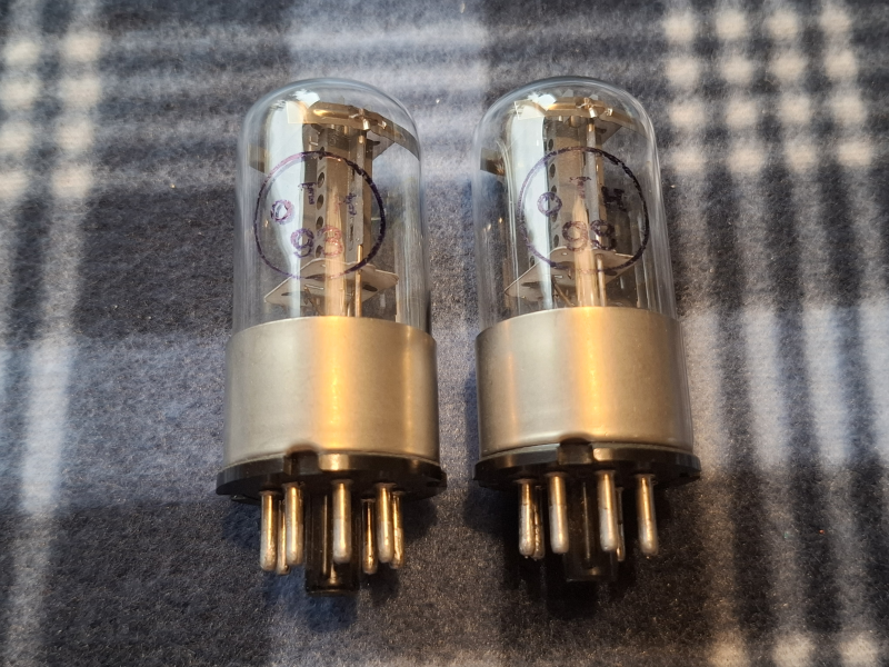 MELZ 6SN7 6H8C 1578 6N8S Holed Plates NOS Radiorör - Bild 4 av 6