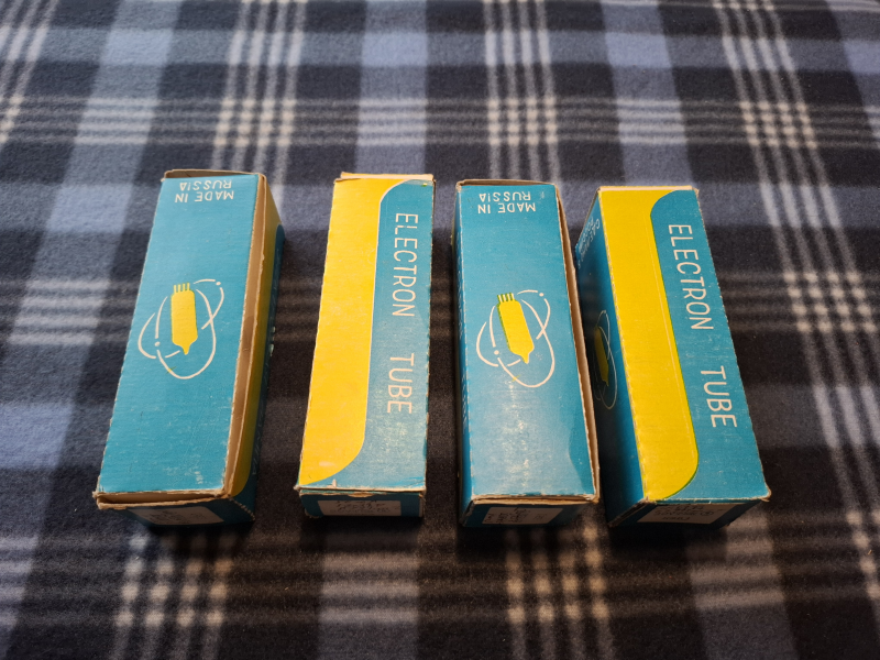 Sovtek EL34 (6ca7) Fat Bottle NIB/NOS matchad kvartett - Bild 5 av 8