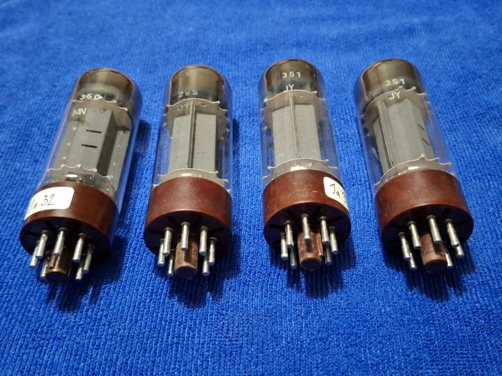 EL34 Tesla 37 NOS/NIB 1975/1977 radiorör matchad kvartett