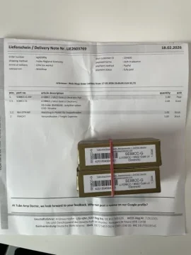 JJ E88CC/6922 Gold Pin