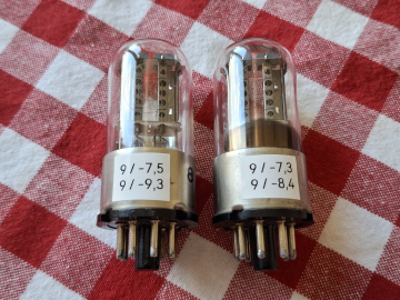MELZ 6H8C 1578 6SN7 5692 6N8S Hole Plates NOS Radiorör /RARE