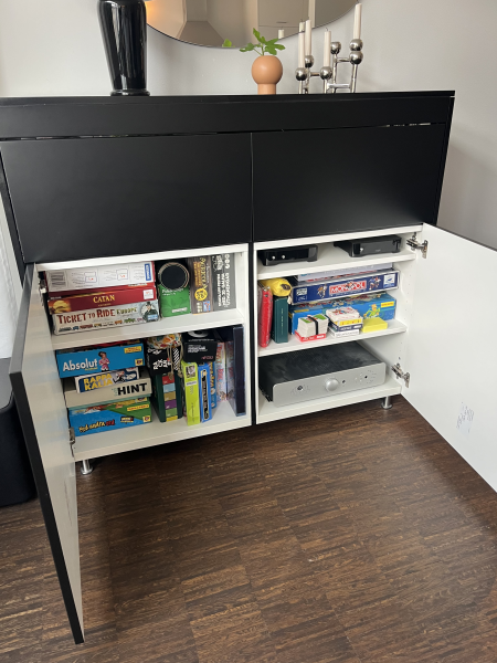 Svart sideboard / skänk för vinylspelare - Bild 4 av 4