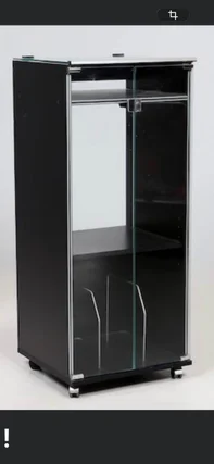 Stereorack m glasdörr/dörrar