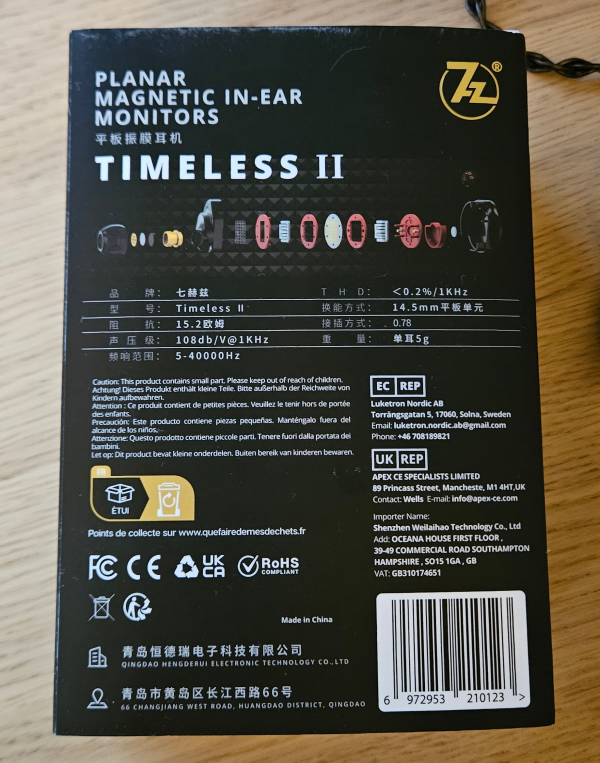 In-ear hörlurar, 7HZ Timeless II - Bild 5 av 5
