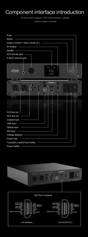 Sabaj D5 DAC & H&ouml;rlursf&ouml;rst&auml;rkare/f&ouml;rsteg - Beg - Bild 3 av 3