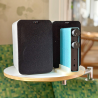 NuForce miniförstärkare med DAC, högtalare Tangent Evo E4