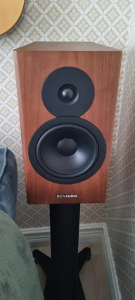 Dynaudio Evoke 20 Valn&ouml;t inkl Stand 20 med inner filler och Isoacoustics GAIA III