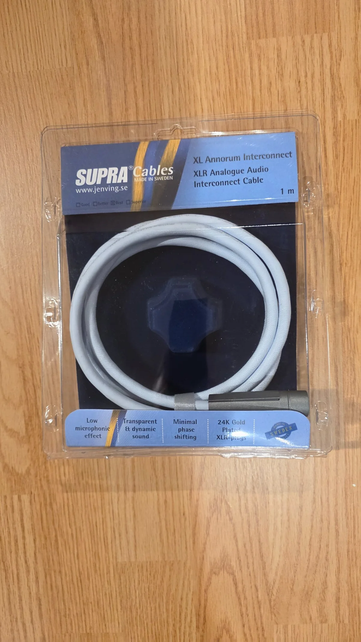 Supra XL-Annorum XLR ljudkabel, 1 meter - Bild 1 av 2