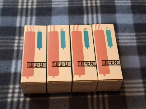 EL34 / 6ca7 RSD (RFT Östtyskland) Matchat kvartett NOS