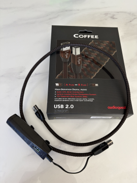 Audioquest Coffee Usb A>B + AQ jitterbug FMJ