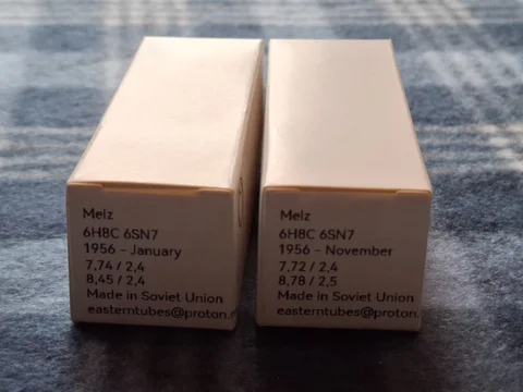 MELZ 6Н8С / 6N8S / 6SN7 – NOS matchat par – Metal Base ...