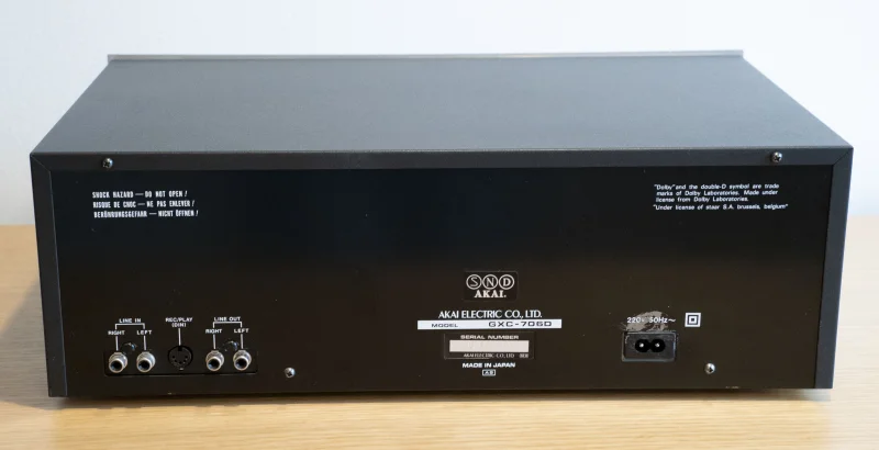 Akai GXC-706D Stereo Cassette Deck (1978-80) Akai GXC-706D Stereo Cassette Deck (1978-80) - Bild 4 av 5