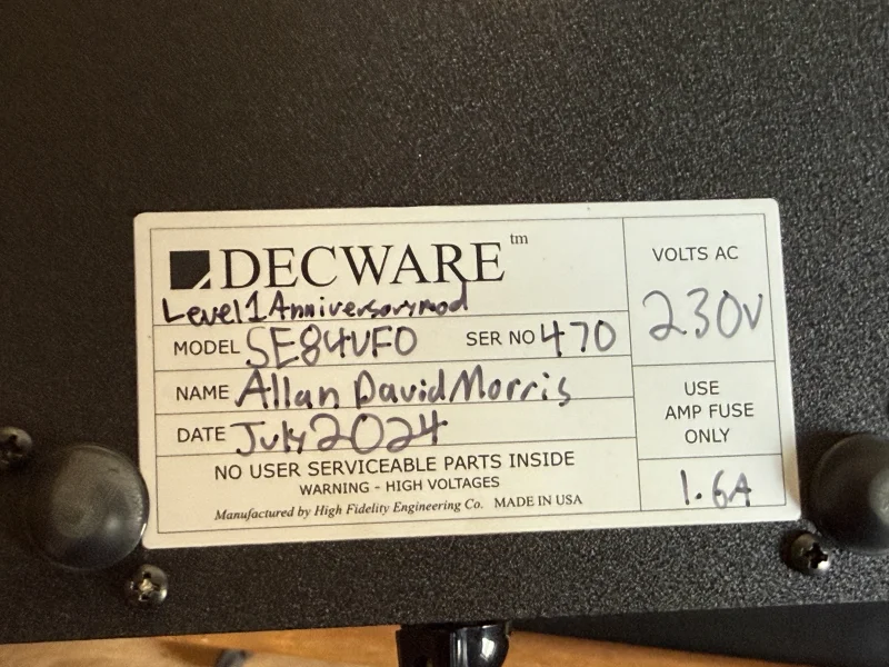 Decware SE84 UFO Level 1 Anniversary Mod 2024!!!!! - Bild 5 av 6