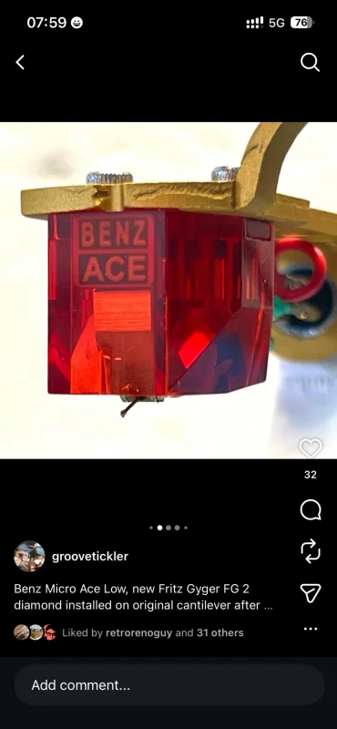 Benz micro Ace L - groovetickler Benz micro Ace L - groovetickler - Bild 1 av 4