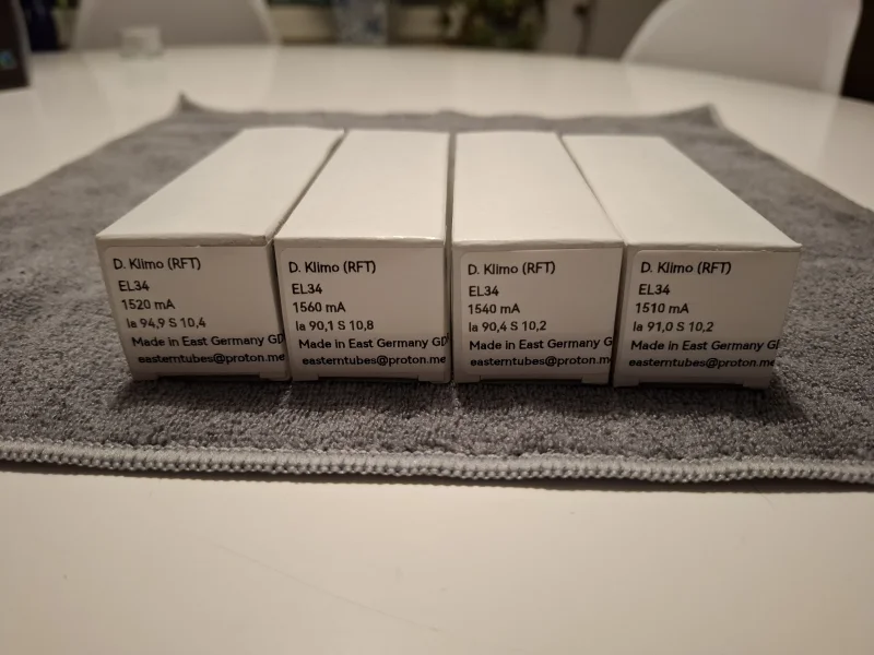 EL34 / 6ca7 D Klimo (RFT Östtyskland) Matchat kvartett NOS EL34 / 6ca7 D Klimo (RFT Östtyskland) Matchat kvartett NOS - Bild 3 av 7