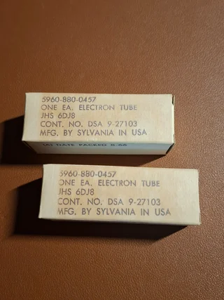 Sylvania JHS 6DJ8 (ECC88) NOS Matchat Par 1966 &ndash; Milit&auml;rspec.