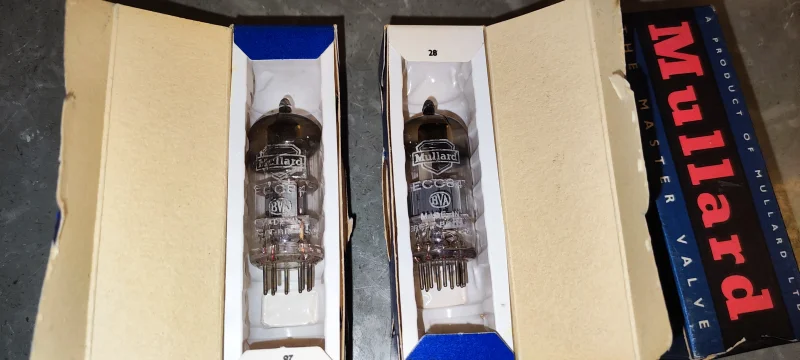 Mullard ecc84 NOS 3 st 2 st fr&aring;n 60 tale 1 st fr&aring;n 50 talet kod BOL - Bild 7 av 7