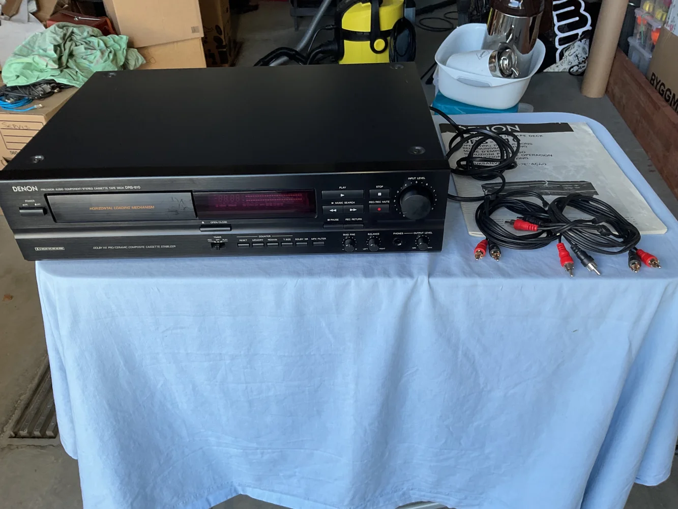 Denon DRS-610 – Unikt kassettdäck med horisontell släde