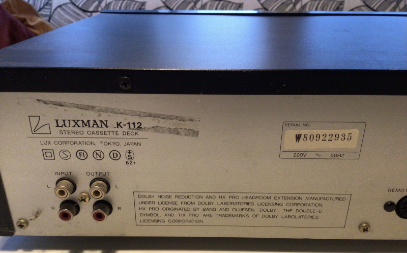 Kassettdäck Luxman K-112, 3 Head HX PRO - Bild 5 av 6