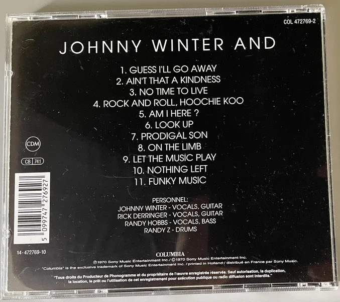 Johnny Winter And - ”Johnny Winter And” (CD) Johnny Winter And - ”Johnny Winter And” (CD) - Bild 2 av 3
