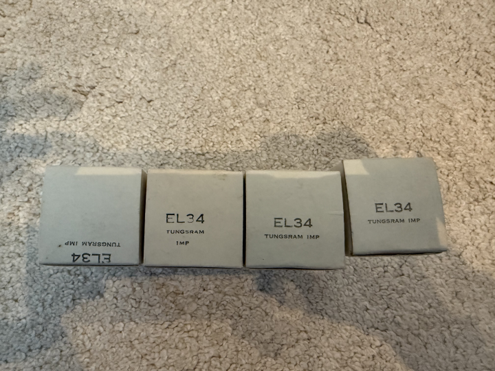 Quad Mullard XF2(4BG2) dual halo NOS