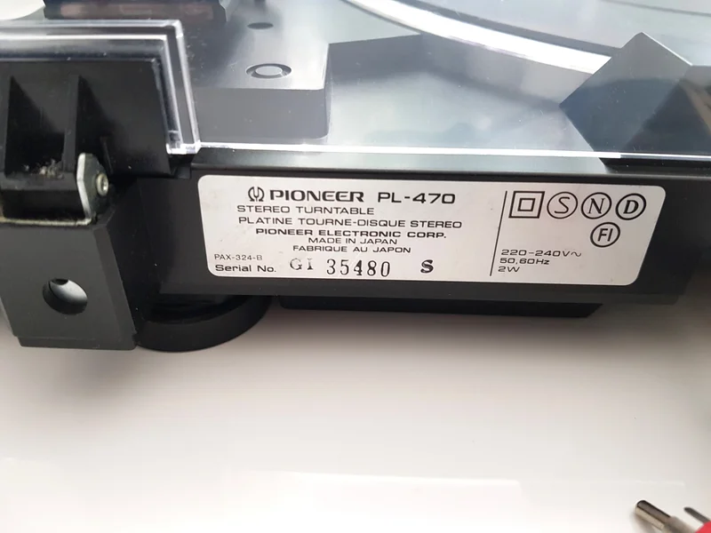 PIONEER PL-470 Halvautomatisk Skivspelare - Bild 14 av 15