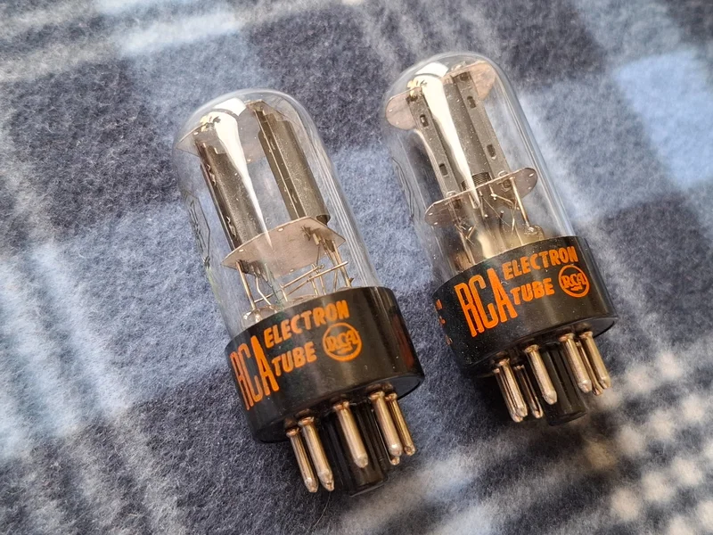 RCA 6SL7GT Black Plate &ndash; NOS Matchat Par &ndash; Originalkartonger - Billede 4 af 7